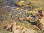 John Singer Sargent A Man Fishing USA oil painting artist